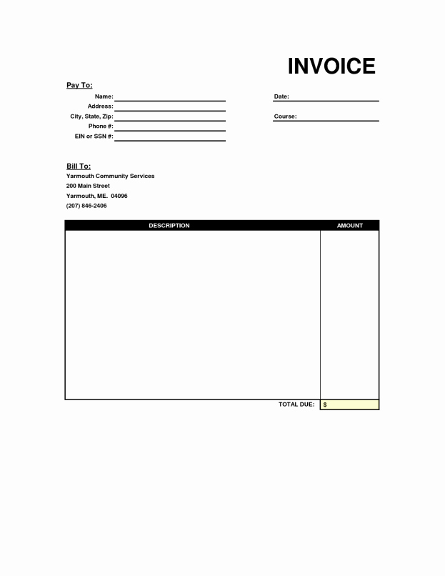 Blank Receipt Template Microsoft Word Awesome Blank Invoice Template Blankinvoice org An Image