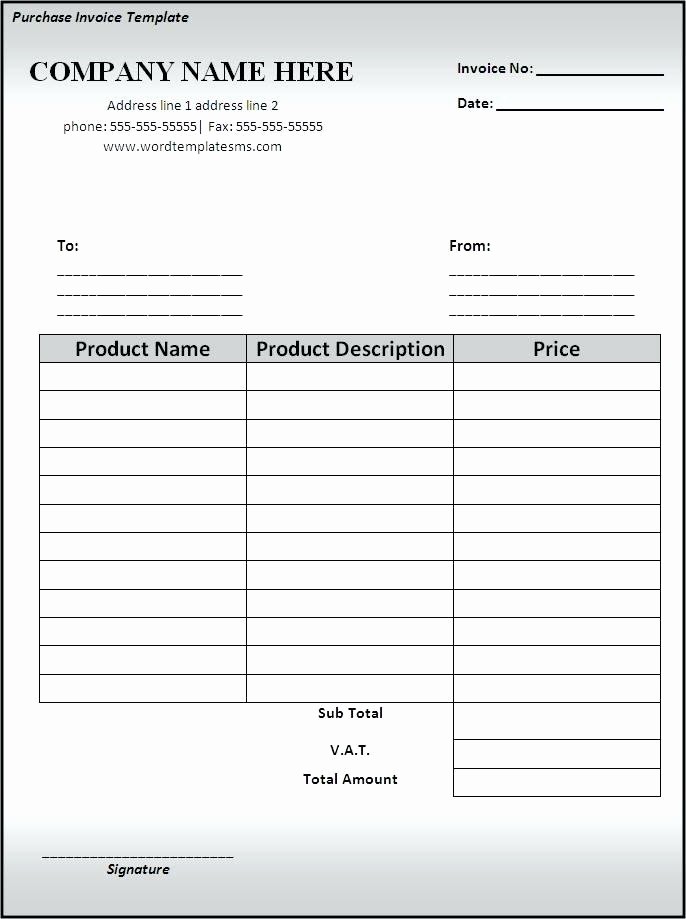 Blank Receipt Template Microsoft Word Inspirational Pretty Blank Invoice Template Word S Blank Invoice