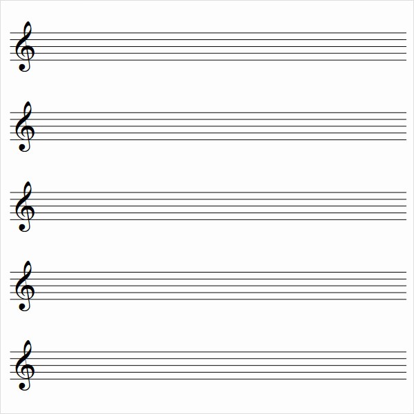 Blank Sheet Music Bass Clef Beautiful 9 Sample Music Staff Paper Templates to Download for Free