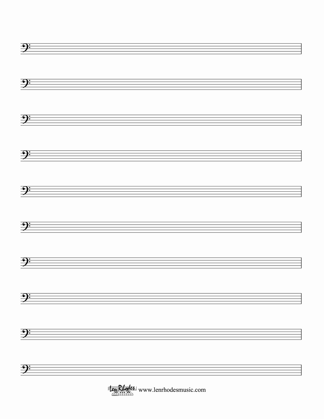 Blank Sheet Music Bass Clef Inspirational Free Music Manuscript Paper Baskanai
