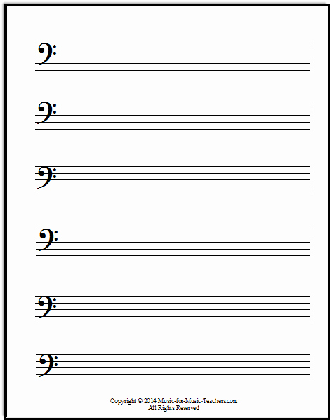 Blank Sheet Music Bass Clef New Staff Paper Pdfs Download Free Staff Paper
