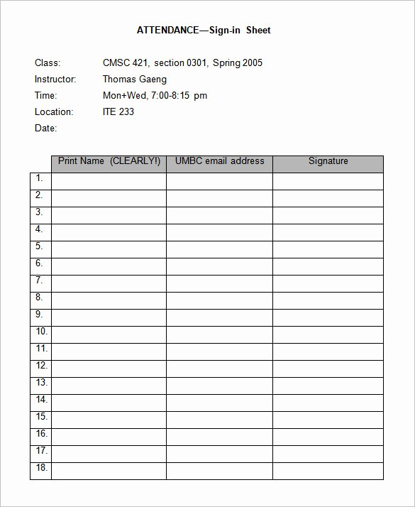 Blank Sign In Sheet Template Awesome 75 Sign In Sheet Templates Doc Pdf