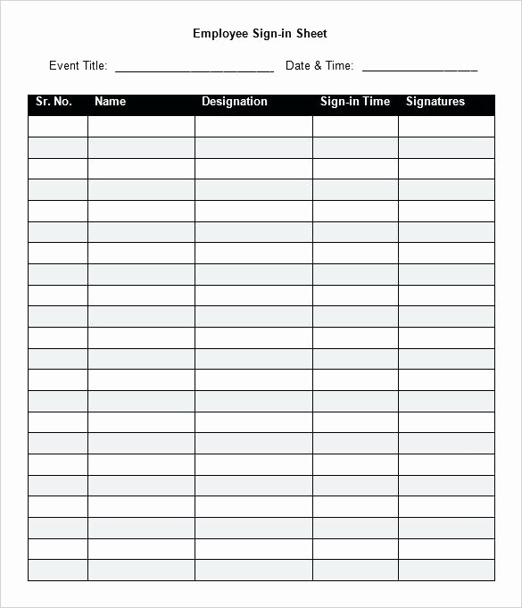 Blank Sign In Sheet Template Best Of Blank Sign In Sheet – Aoteamedia