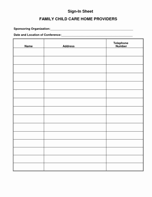 Blank Sign In Sheet Template Best Of Patient Information Sheet Template Sample Service Resume