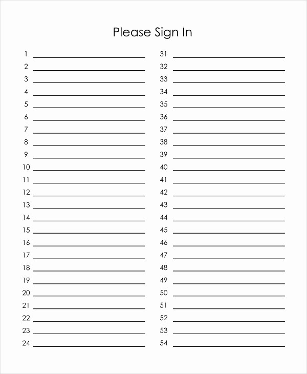 Blank Sign In Sheet Template Unique event Sign In Sheet Template Free Download Aashe