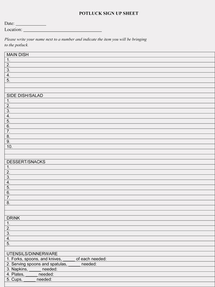 Blank Sign Up Sheet Template Inspirational Blank Volunteer Sign Up Sheet Templates for Microsoft