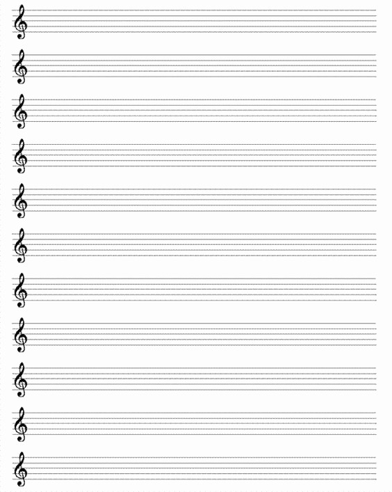 Blank Treble Clef Staff Paper Beautiful 27 Of Violin Notes Staff Paper with Template