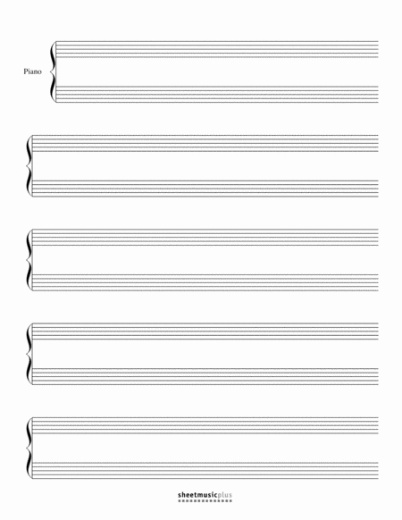 Blank Treble Clef Staff Paper Inspirational Download Grand Staff Manuscript Paper Blank Sheet Music
