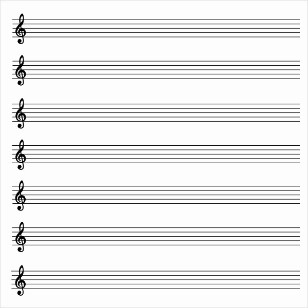 Blank Treble Clef Staff Paper Lovely Best S Of Music Note Paper Template Piano Blank