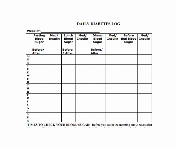Blood Pressure and Glucose Log Best Of 9 Blood Sugar Log Templates to Download