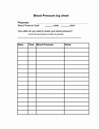 Blood Pressure and Glucose Log Elegant 12 Blood Pressure Log Examples Pdf Doc