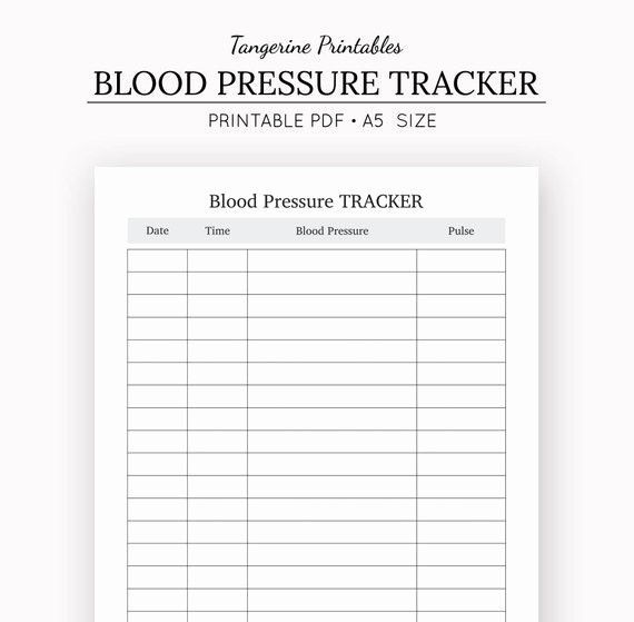 Blood Pressure and Glucose Tracker Lovely Blood Pressure Tracker Health Journal A5 Insert A5