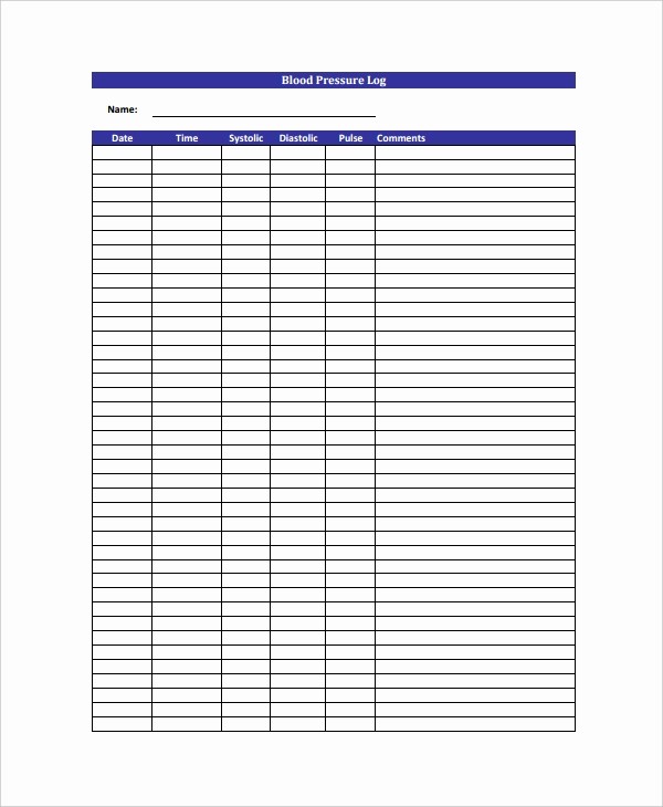 Blood Pressure Log Excel Template Awesome Blood Pressure Log Template – 10 Free Word Excel Pdf