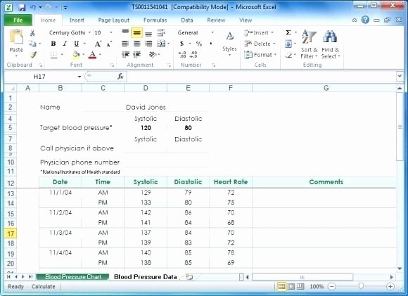 Blood Pressure Log Excel Template Elegant Blood Pressure Chart Template Pdf Excel Bp – Tatilvillam