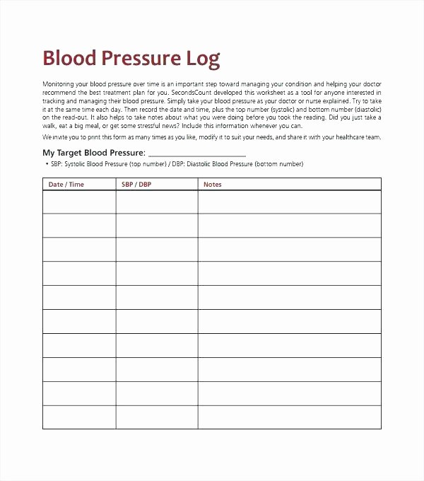 Blood Pressure Log Template Excel Lovely Blood Pressure Record Charts Spreadsheet Template – Yakult