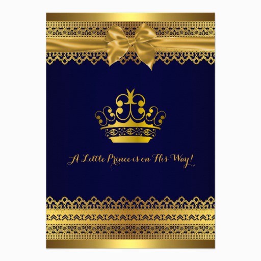 Blue and Gold Invitation Template Unique Custom Royal Baby Shower Invites Templates