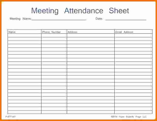 Board Meeting attendance Sheet Template Awesome Na Meeting attendance Sheet Printable to Pin On