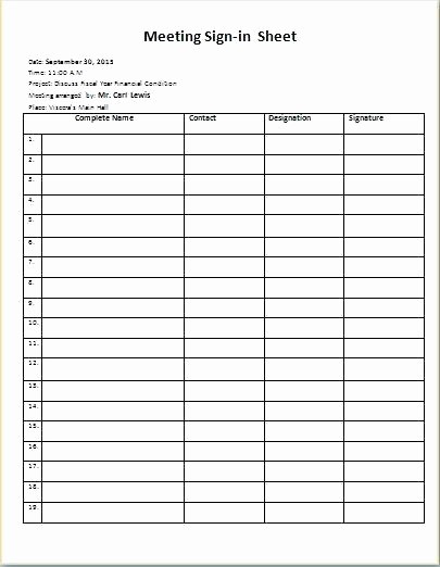 Board Meeting Sign In Sheet Beautiful Meeting attendance Sign In Sheet Template Staff