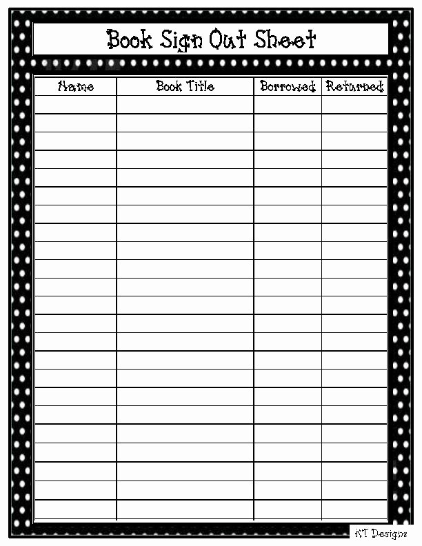 Book Sign Out Sheet Template Awesome Kt Designs Friday Favorites Teacher Appreciation Crafts