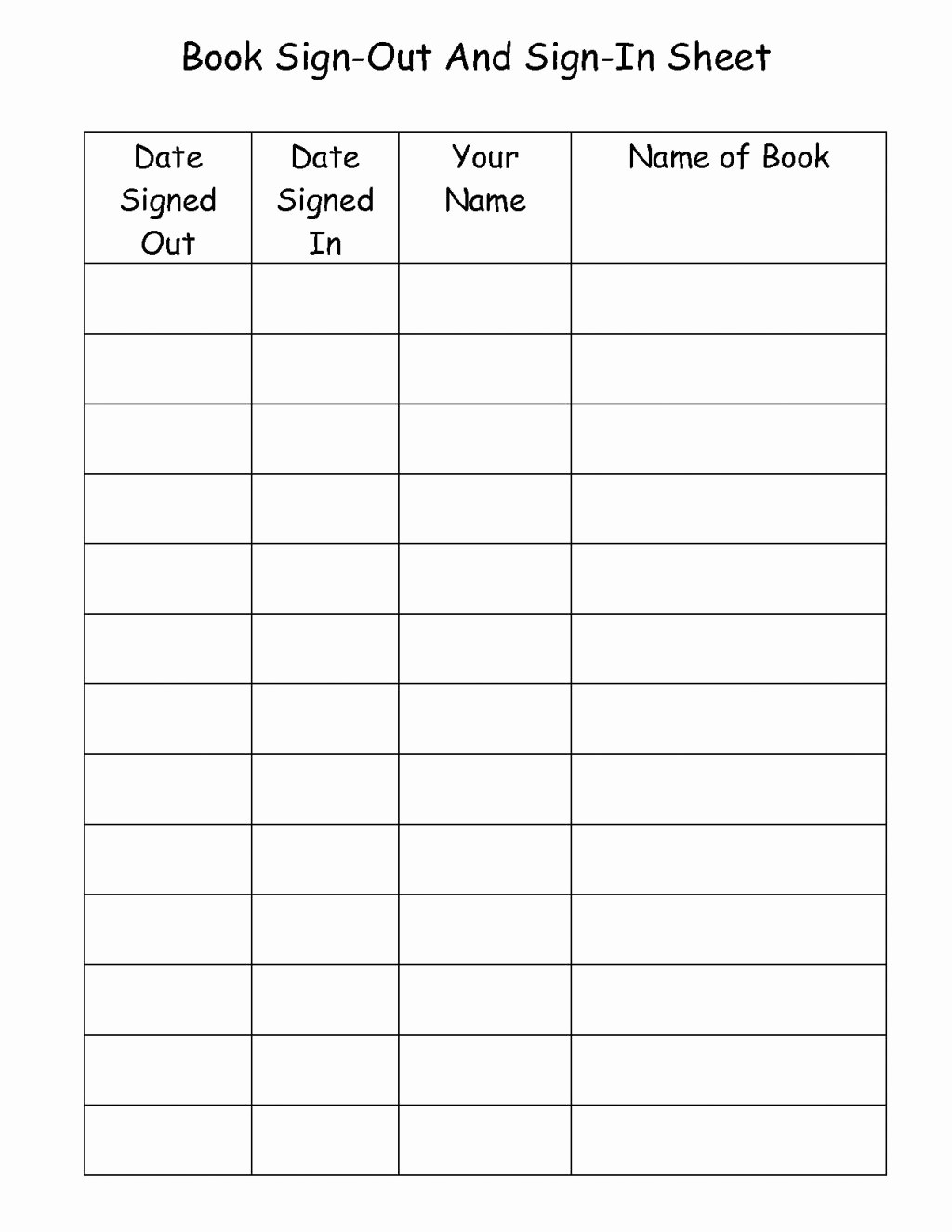 Book Sign Out Sheet Template New Best S tool Sign Out form Equipment Sheet Template