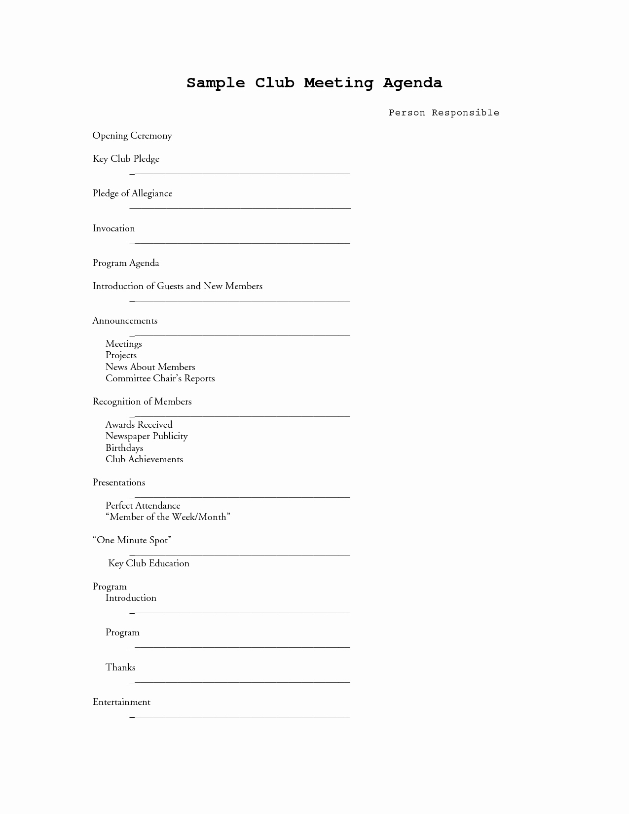 Booster Club Meeting Minutes Template Unique 9 Best Of Club Meeting Minutes Template Sample