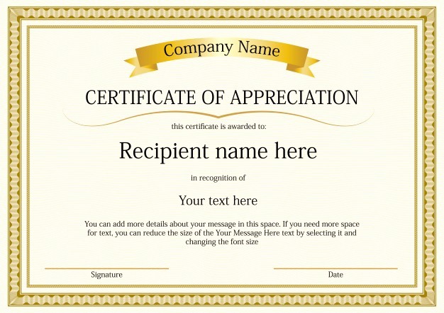 Border for Certificate Of Appreciation Fresh Certificate Border Template Vector