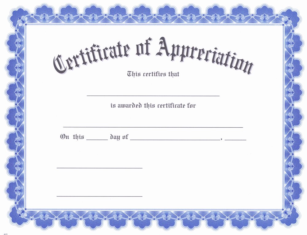 Border for Certificate Of Appreciation Lovely Certificate Of Appreciation Contemporary Blue Border