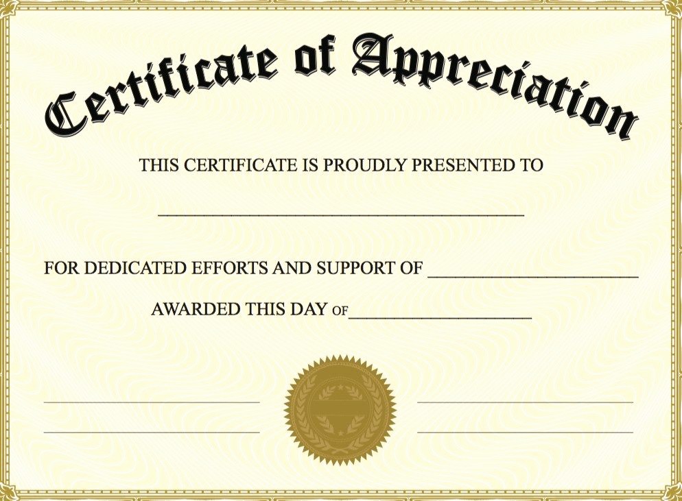 Border for Certificate Of Appreciation Luxury Certificate Appreciation Template the Certificate Has