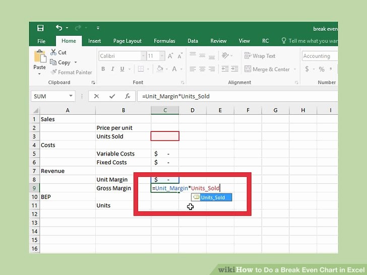 Break even Point In Excel Inspirational How to Do A Break even Chart In Excel with
