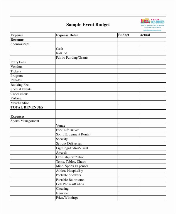 Budget Proposal Sample for event Elegant 10 event Bud Examples &amp; Samples