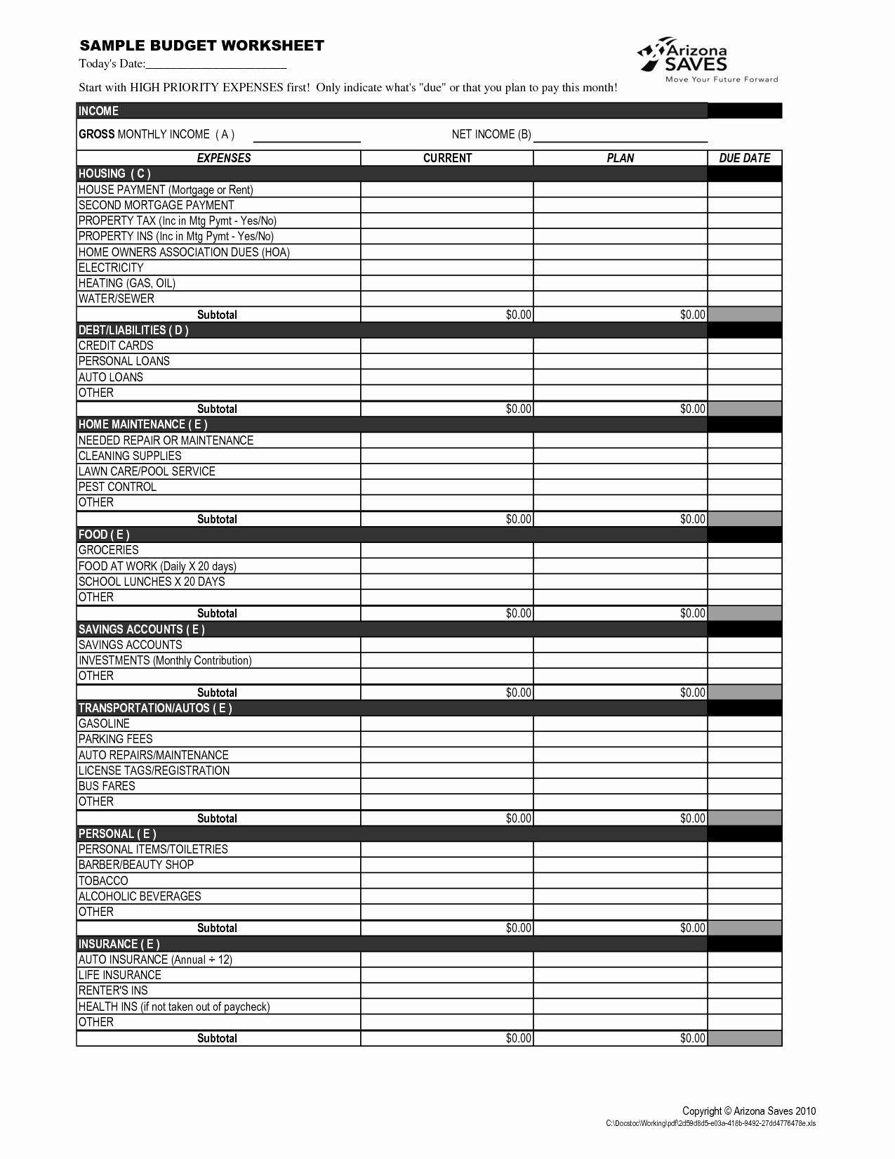 Budgeting Worksheet for College Students Awesome Collection Of Sample Bud Worksheet for High School