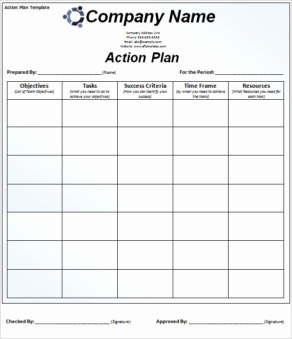 Business Action Plan Template Word Awesome 85 Action Plan Templates Word Excel Pdf