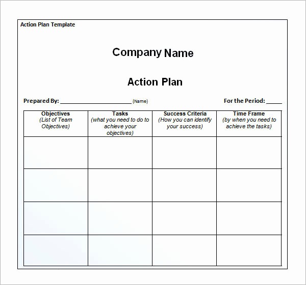 Business Action Plan Template Word Elegant 12 Action Plan Templates