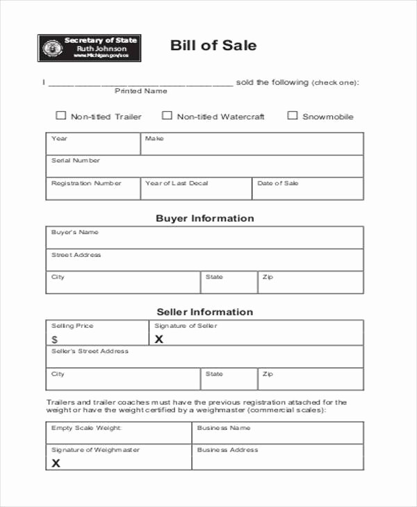 Business Bill Of Sale Example Awesome Sample Business Bill Of Sale forms 7 Free Documents In