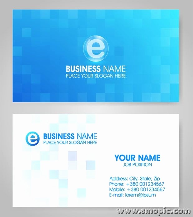 Business Cards Samples Free Download Inspirational Vector Lattice Blue Card Background Design Template