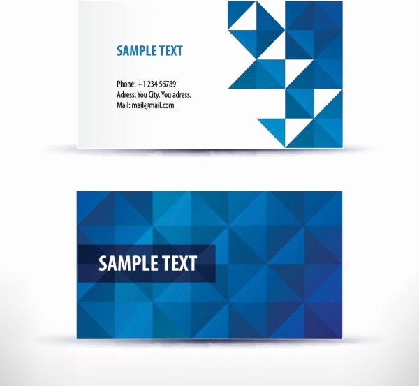 Business Cards Samples Free Download New Business Card Template Free Vector