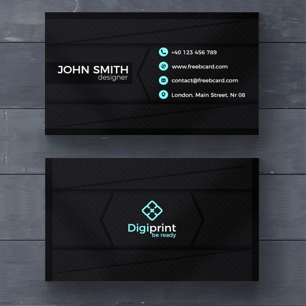 Business Cards Samples Free Download New Dark Business Card Template Psd File