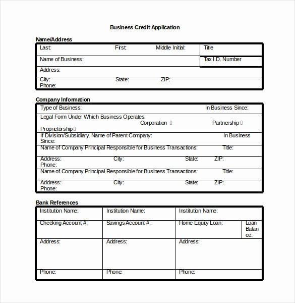 Business Credit Application form Template Awesome Application Templates – 20 Free Word Excel Pdf