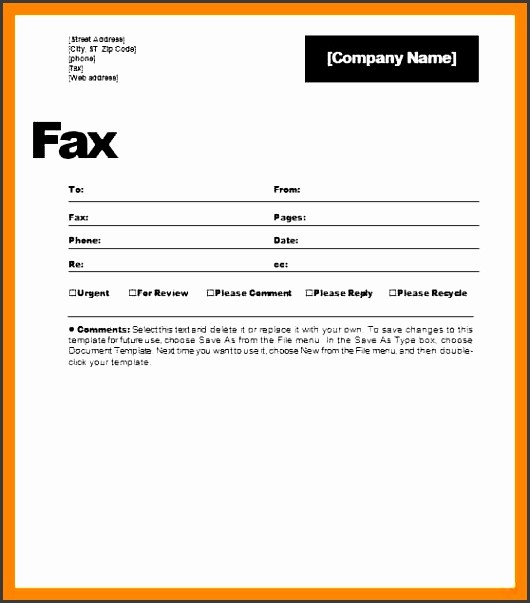 Business Fax Cover Sheet Template Inspirational 10 Fax Transmittal Template Sampletemplatess