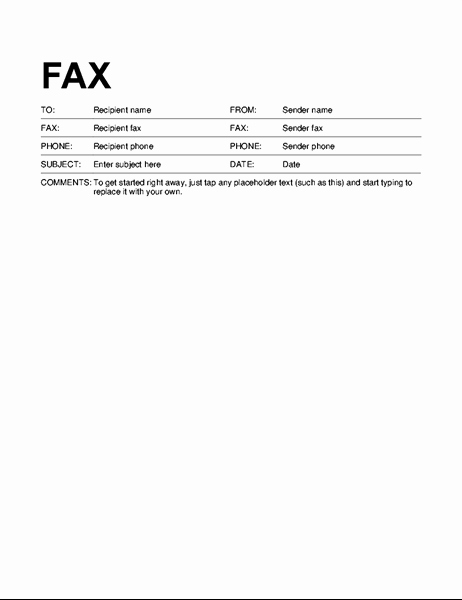 Business Fax Cover Sheet Template New Fax Cover Sheet Standard format