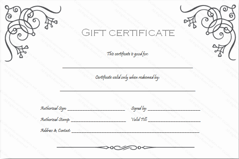 Business Gift Certificate Template Word Elegant Art Business T Certificate Template