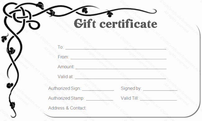 Business Gift Certificate Template Word Fresh 30 Printable Gift Certificates