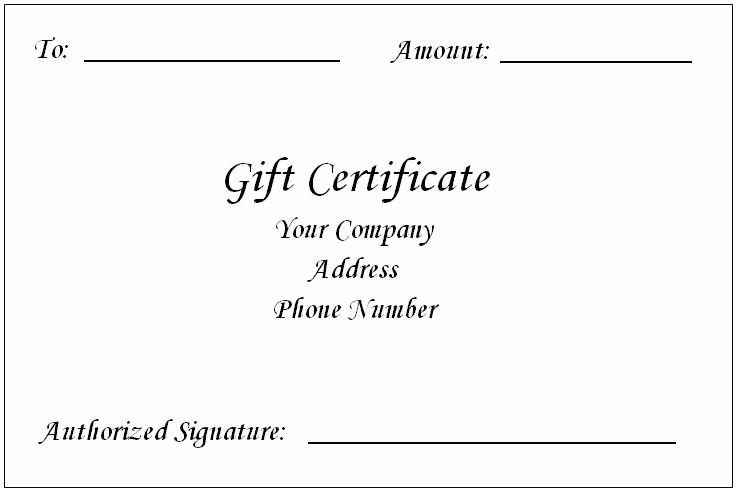 Business Gift Certificate Template Word Unique Gift Certificate Template Word