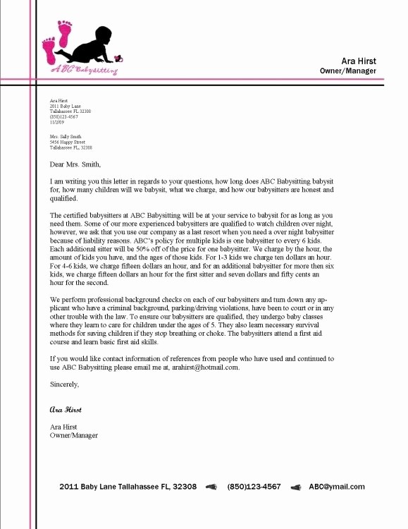 Business Letter Template with Letterhead Beautiful Letter Header format How to Write A Letter In Business