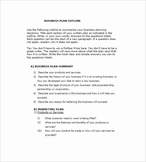Business Plan Outline Template Free Inspirational Business Plan Outline Template – 17 Free Word Excel Pdf