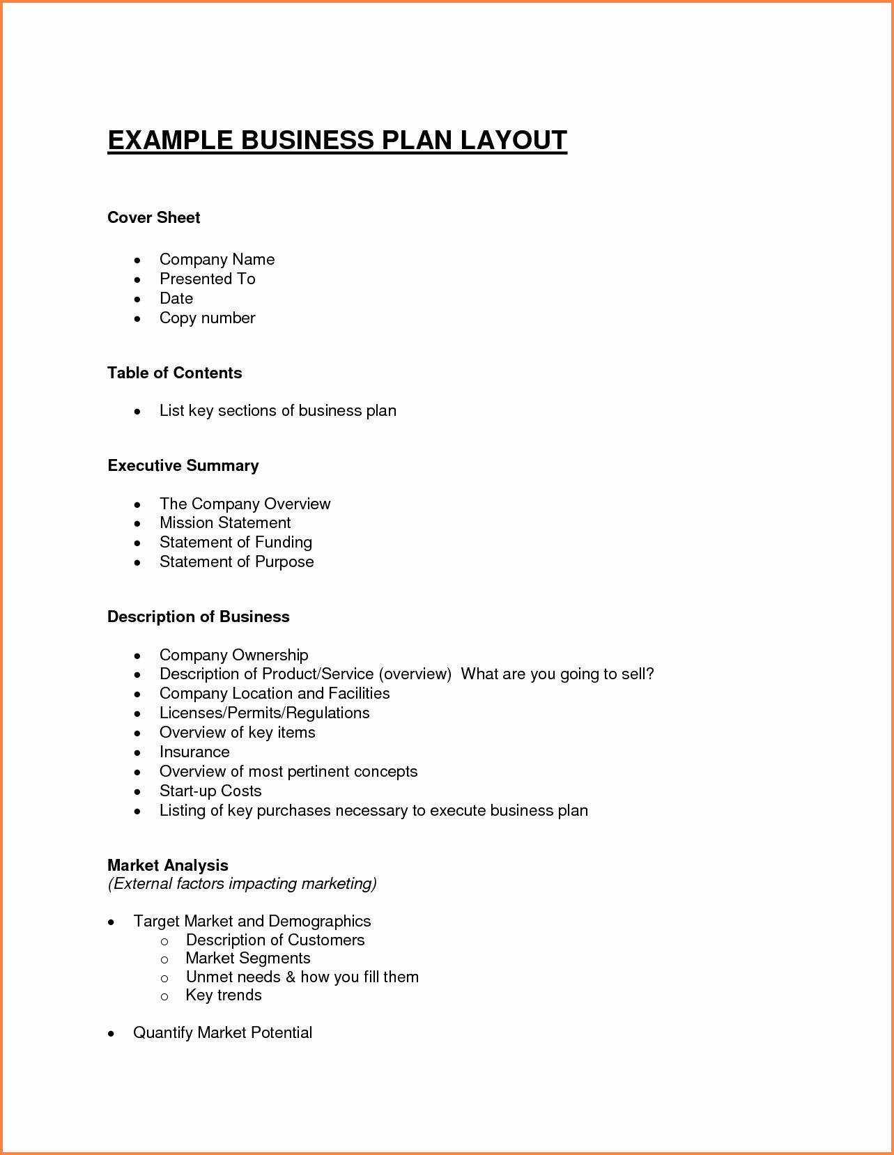 Business Plan Outline Template Free Unique 7 Business Plan Proposal Outline