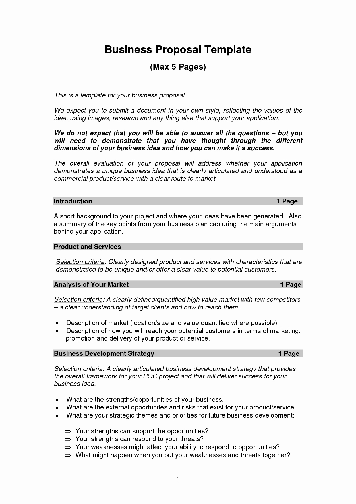 Business Plan Template .doc Fresh Printable Sample Business Proposal Template form