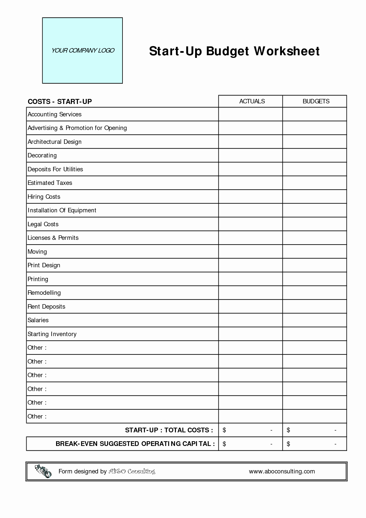 Business Start Up Costs Worksheet New 10 Best Of Starting A Business Worksheet Business