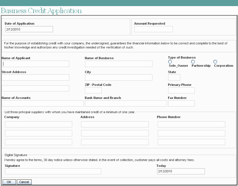 Business to Business Credit Application Lovely Business Credit Application