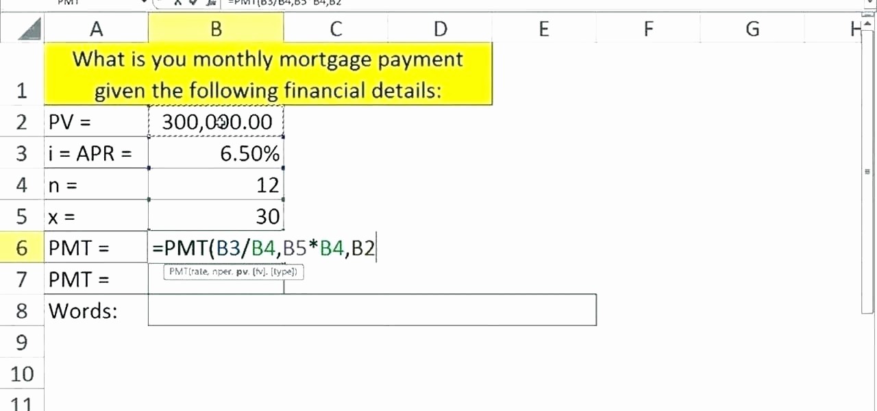 Calculate Monthly Mortgage Payment Excel Elegant Credit Card Payment Calculator Excel Interest Template